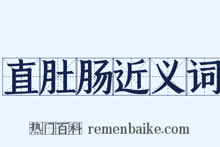 直肚肠近义词是什么意思的图片